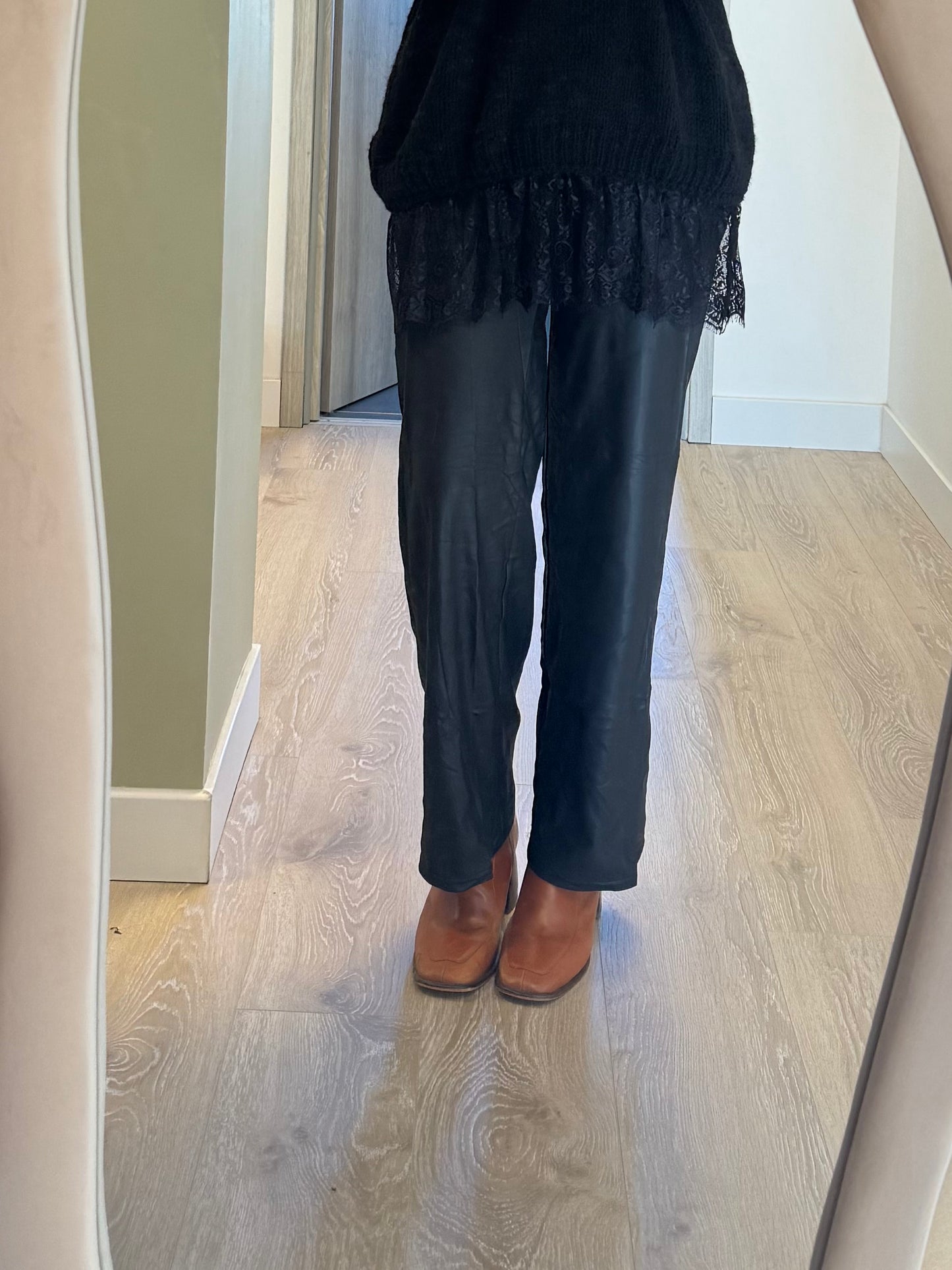 Pantalon legging simili gainant Tessa noir