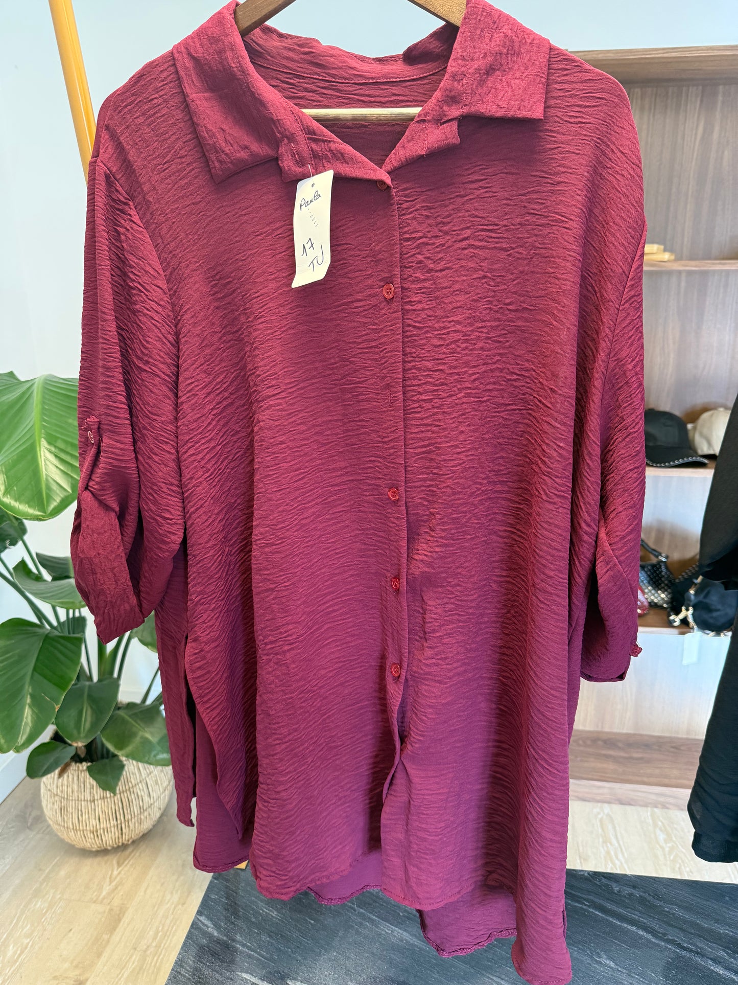 Chemise Paula Bordeaux TU