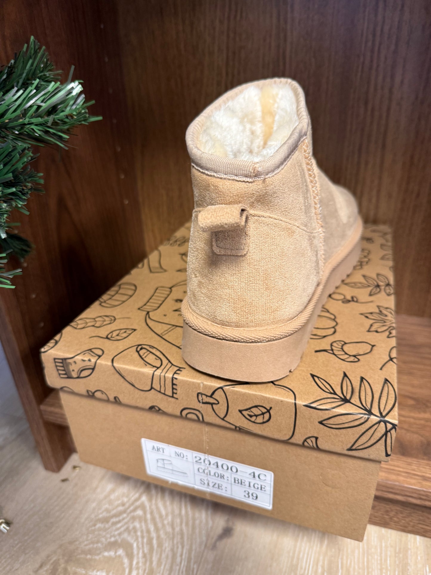 Bottines fourrées camel