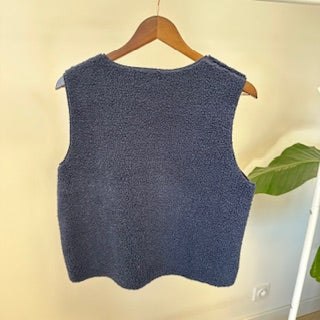 Gilet sans manche Clara TU Bleu marine