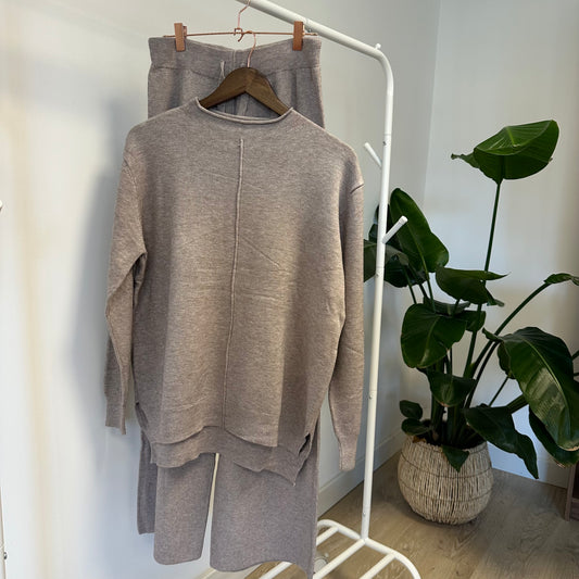 Ensemble Justine Pull et Pantalon Greige TU