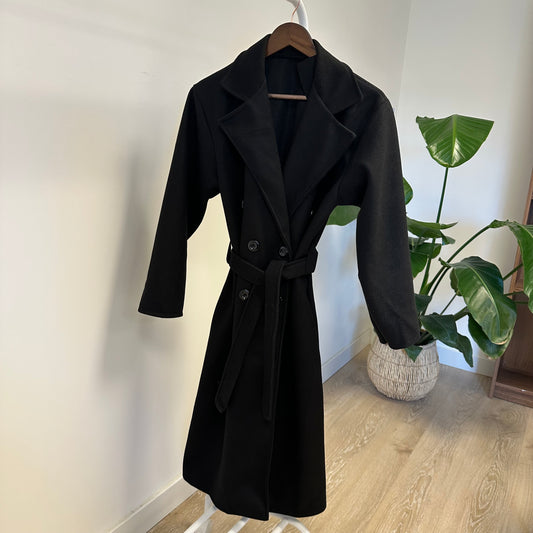 Manteau long Jules noir TU