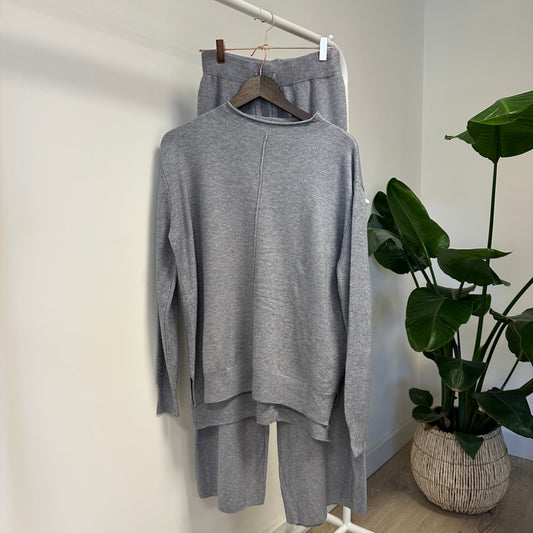 Ensemble Justine Pull et Pantalon Gris TU