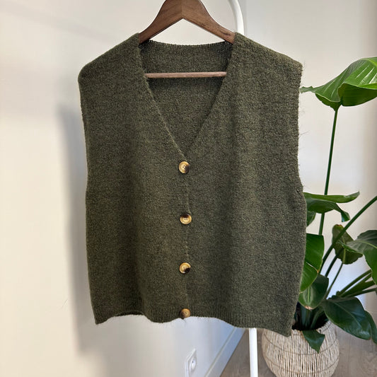 Gilet sans manche Sophie Kaki TU