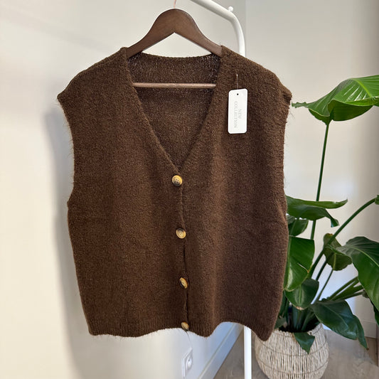 Gilet sans manche Sophie Marron TU