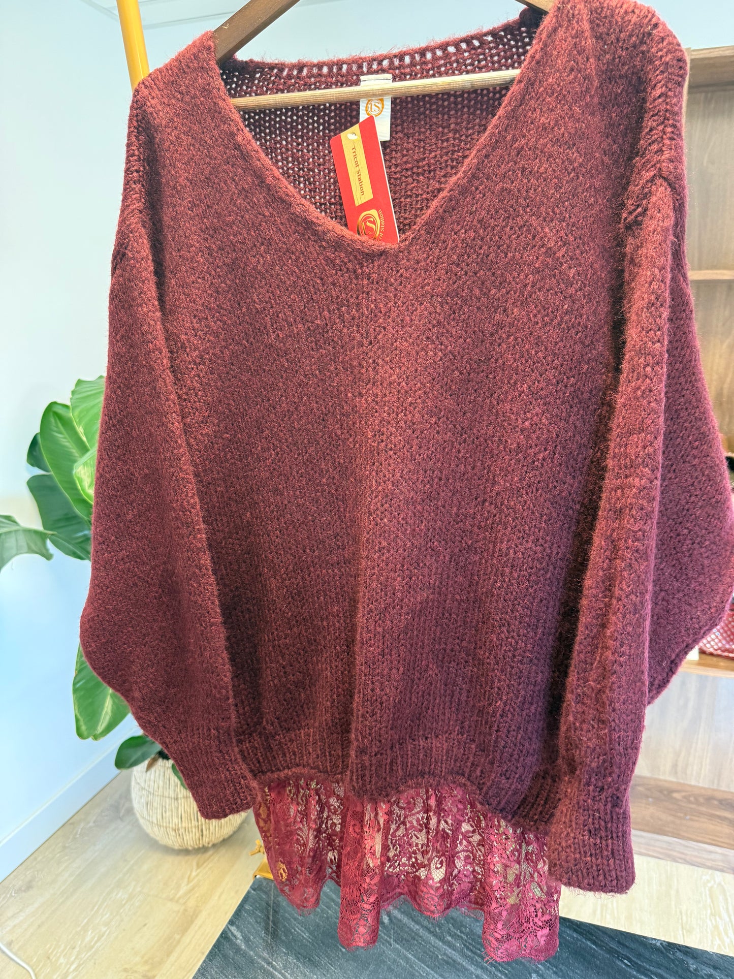 Pull Maya bordeaux TU