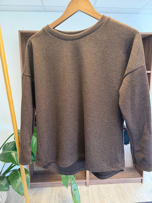 Pull Luna couleur chocolat TU