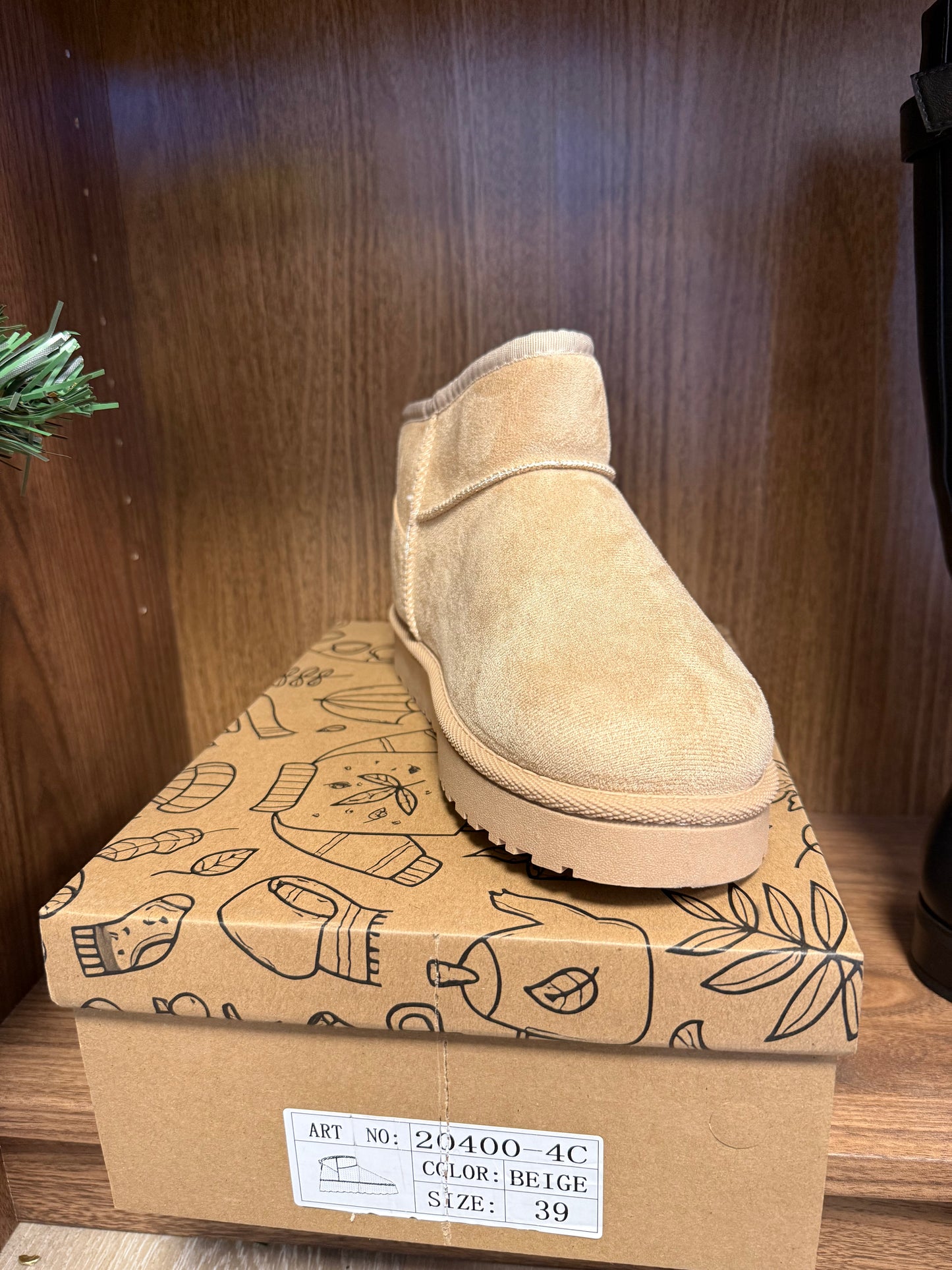 Bottines fourrées camel