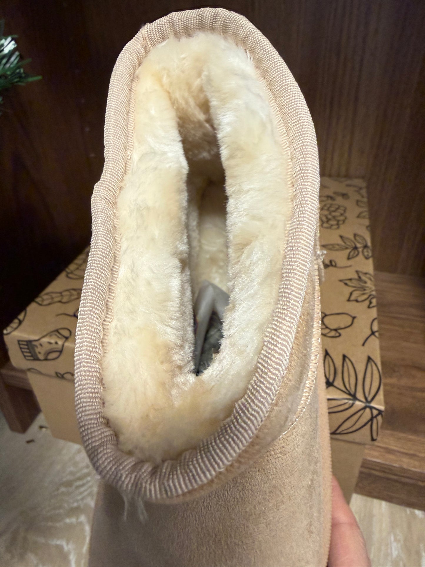 Bottines fourrées camel