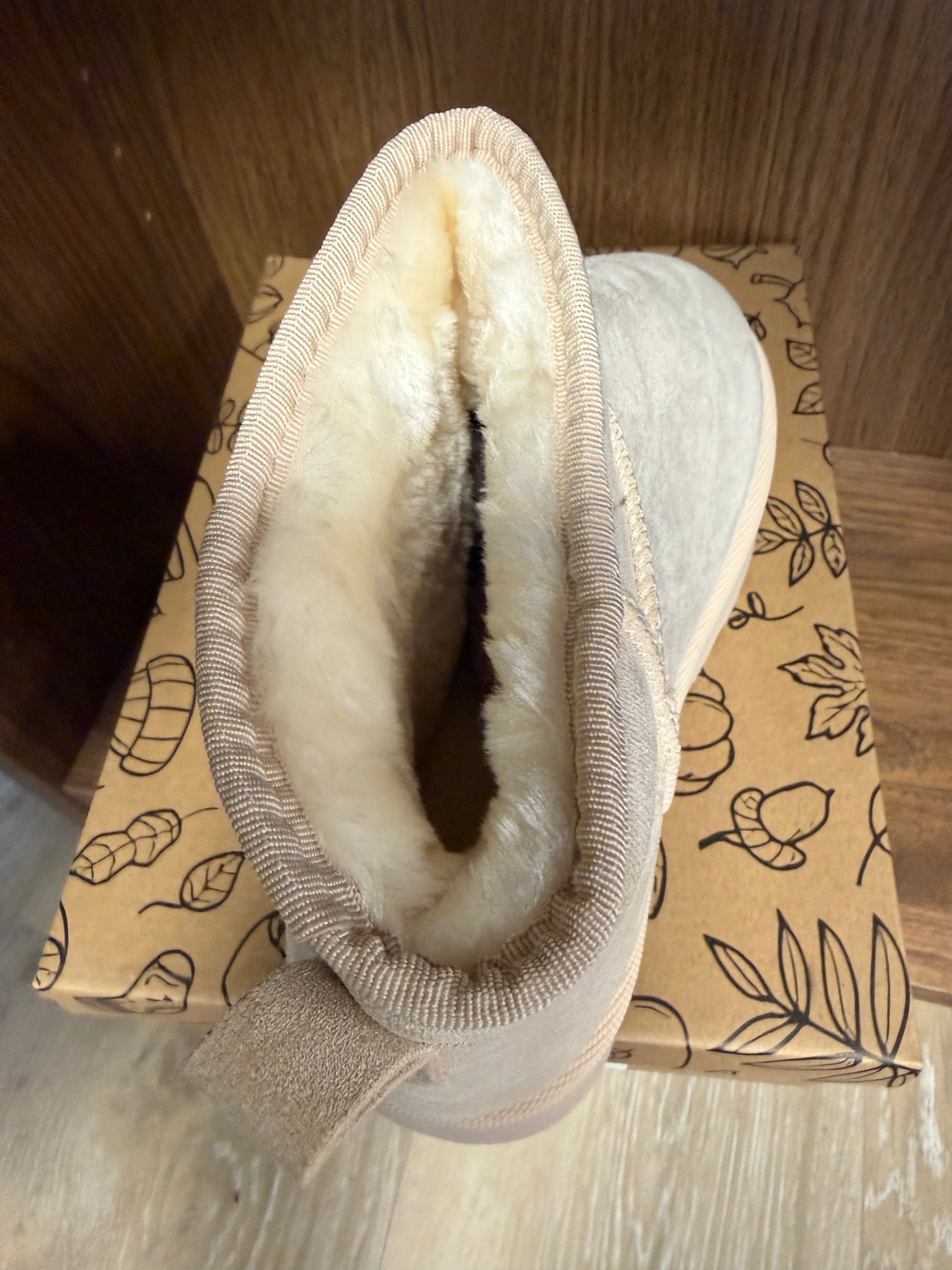 Bottines fourrées beige