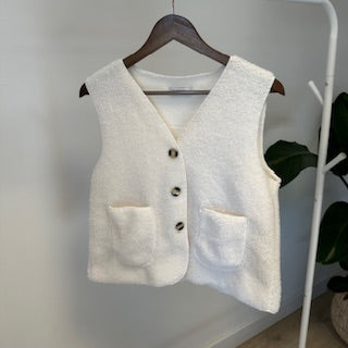 Gilet sans manche Clara écru TU